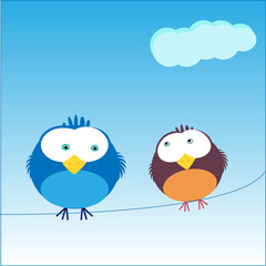 Charackter Spatzenpaar Birdie und Birdie