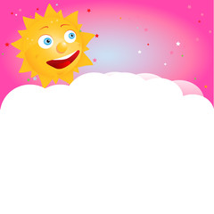 Comic Sonne Sunny als Grusskarte für Mädchen (1)