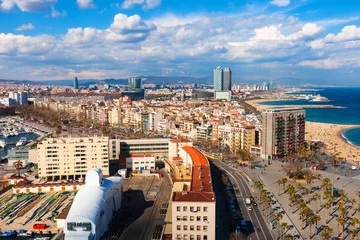 Photo sur Aluminium Barcelona  Barceloneta from high point. Barcelona