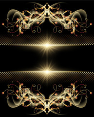 Background with  golden ornament