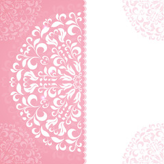 pink petal pattern with space for text