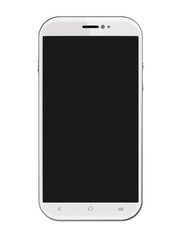 White Smartphone Isolated on White Background