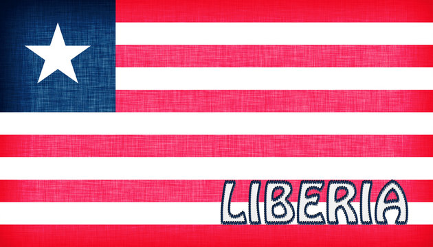 Linen flag of Liberia