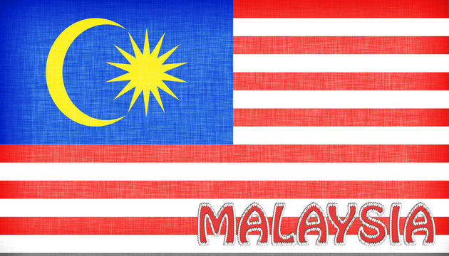 Linen flag of Malaysia