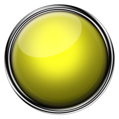 Glossy Button Chrom Gelb