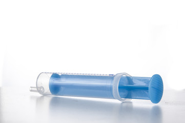 Syringe isoletd on white