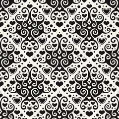 Seamless hearts pattern. Abstract illustration.