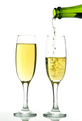 Two glasses of champagne
