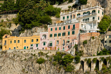 Fototapeta na wymiar Haeuser w Amalfi