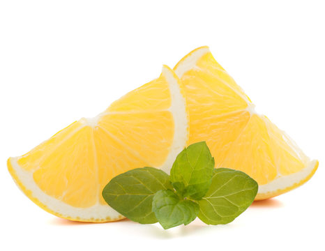 Lemon or citron citrus fruit slice