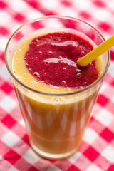 Freshly made fruit smoothie