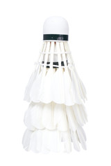Fototapeta na wymiar three shuttlecocks for badminton isolated on a white background