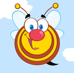 Cute Honey Bee Cartoon Character