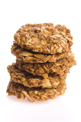 oat cakes on a white background