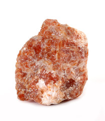 Orange calcite mineral rock