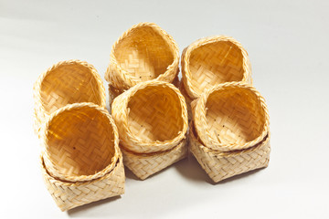 small baskets made ​​of bamboo