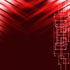 Abstract hi-tech red background