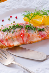 Salmon in the bacon coat