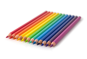 set of colored pencils