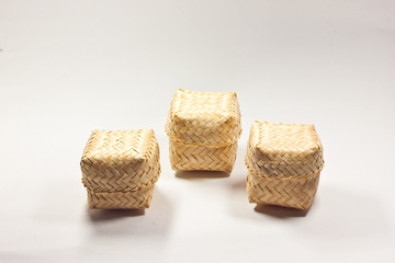 small baskets made ​​of bamboo