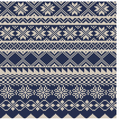 Knitted background in Fair Isle style