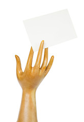 hand with empty business card,free copy space