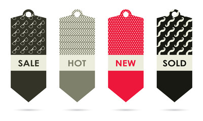 price tag with hipster elements