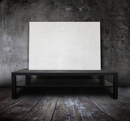 table in grunge interior