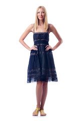 Attractive model isolated on the white