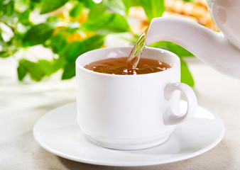 Pouring tea