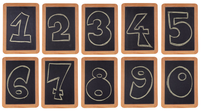 Set numeri su lavagna