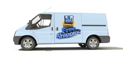 Delivery van, free shipping
