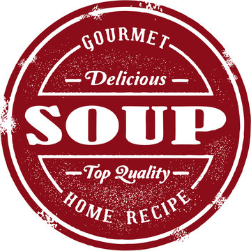 Vintage Soup Menu Stamp