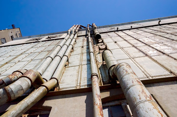 Pipes on a wall