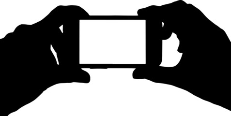 Mobile phone photography silhouette