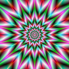 Green and Pink Star