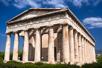 Ancient Temple of Hephaestus, Athens in Greece