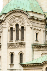 Tower from the facade of the Alexander Nevsky Cathedral, Sofia,