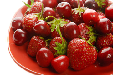 Strawberry and cherry