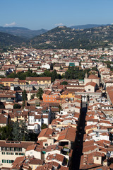 Fototapeta premium Florence - the view on Santissima Annunziata from the dome Duomo