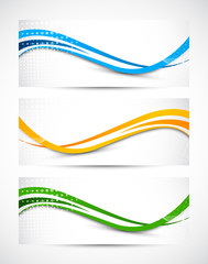 Abstract wavy banners