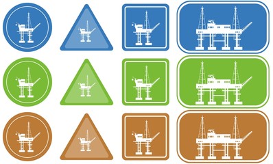 Plate-forme pétrolière dans un panneau
