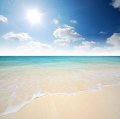Fototapeta na wymiar sea sand sun beach blue sky thailand landscape nature viewpoint