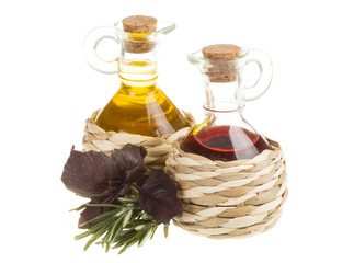 Obraz na płótnie Canvas Red Wine Vinegar and sunflower oil
