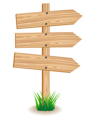 Wooden signboard