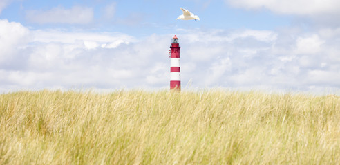 Leuchtturm im sommerlichen Weizenfeld