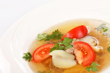 vegetable soup with beef