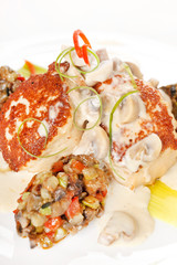Fish cutlet with vegetables