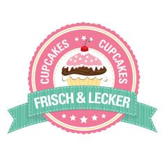 Button: Cupcakes – Frisch & Lecker