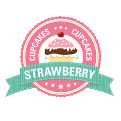 Sweet Button: Strawberry Cupcake